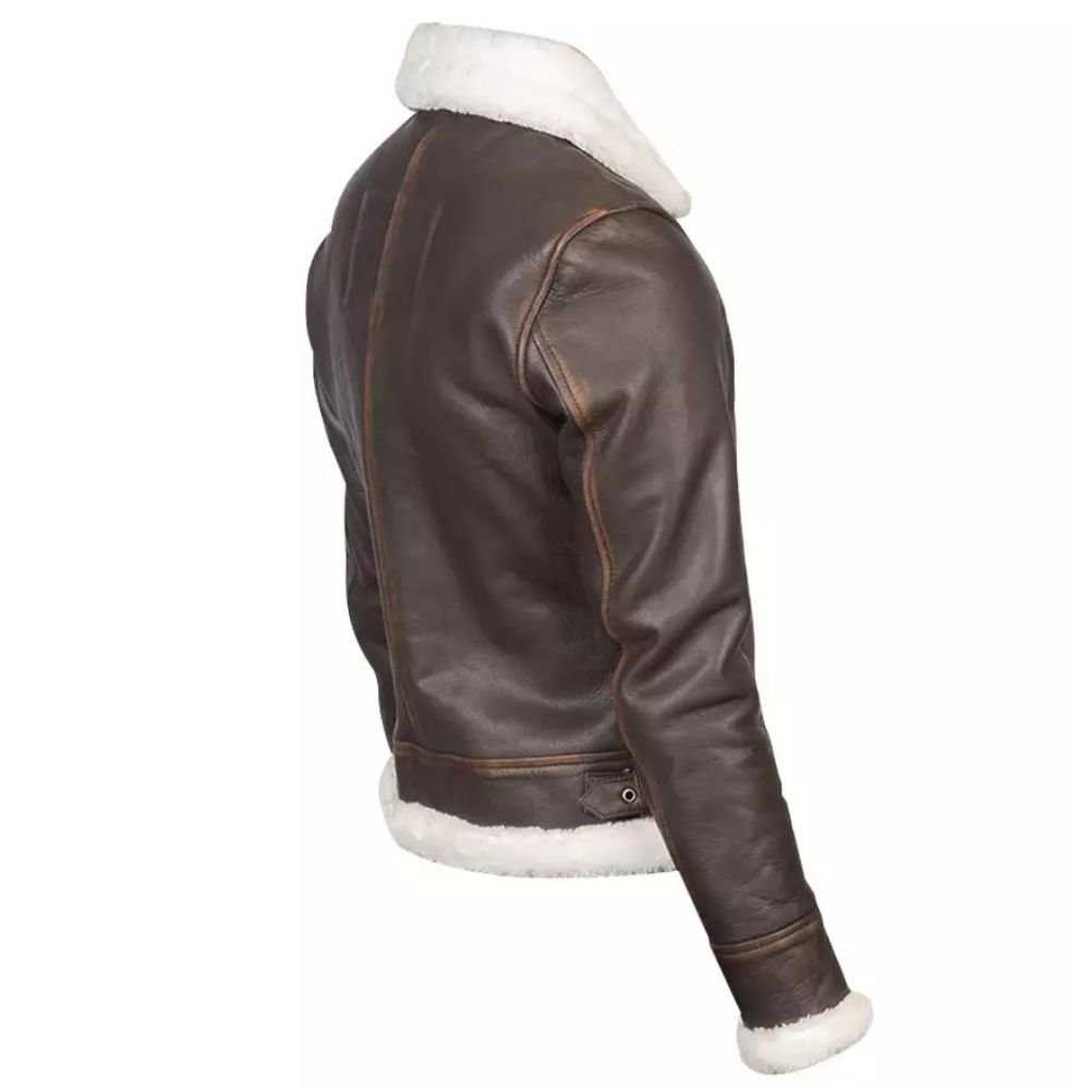 Brown Shearling Jacket Leather