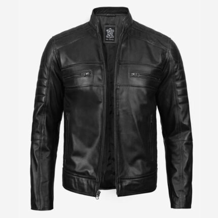 Black Cafe Racer Jacket