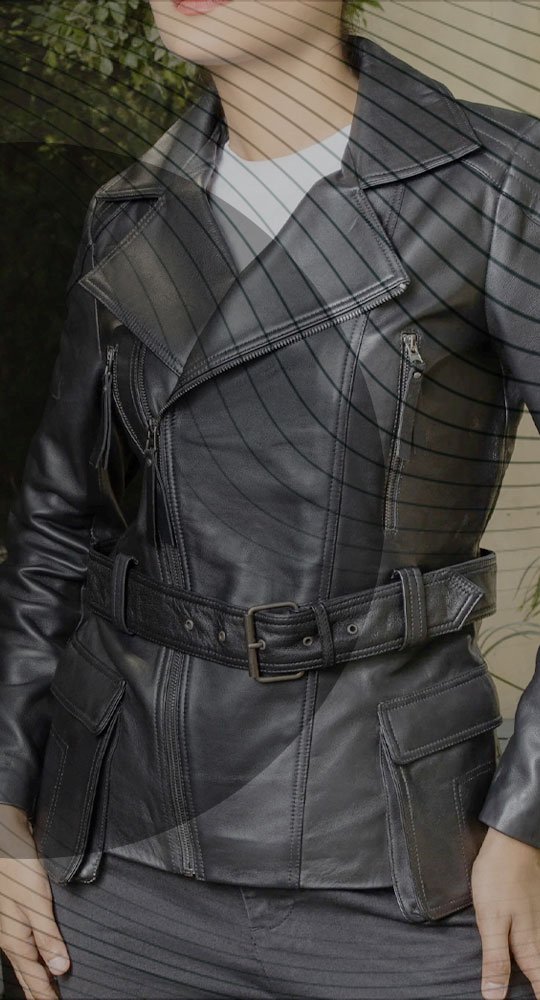 Women's Black Leather Jacket From Leather Emirates