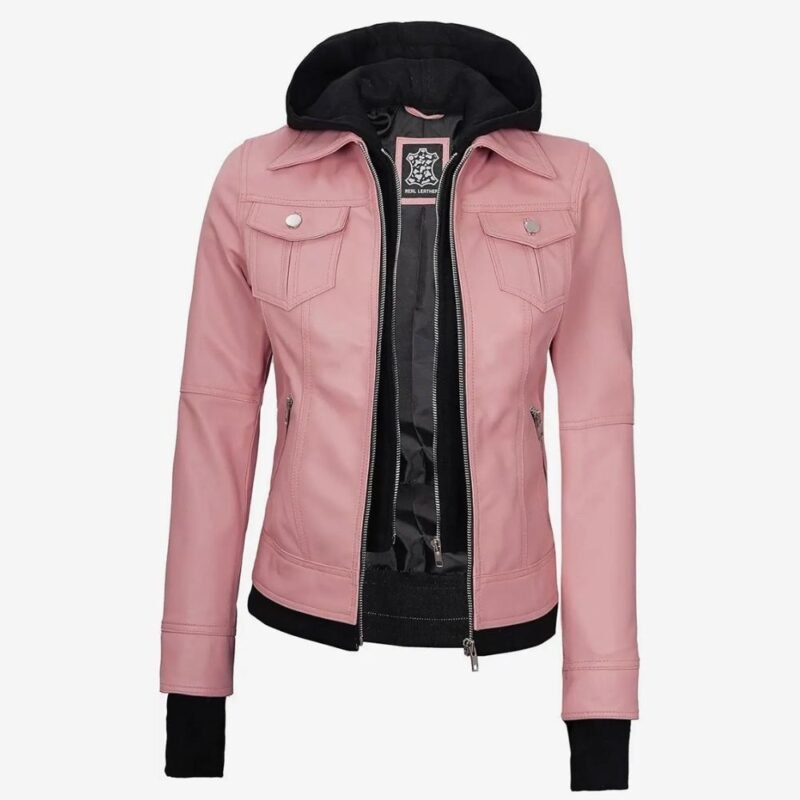 Pink Removable Hood Jacket