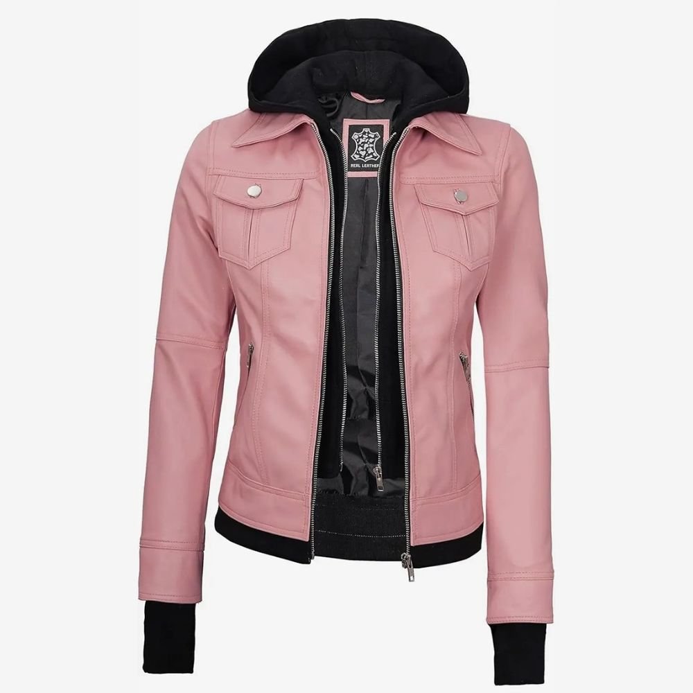 Pink Removable Hood Jacket